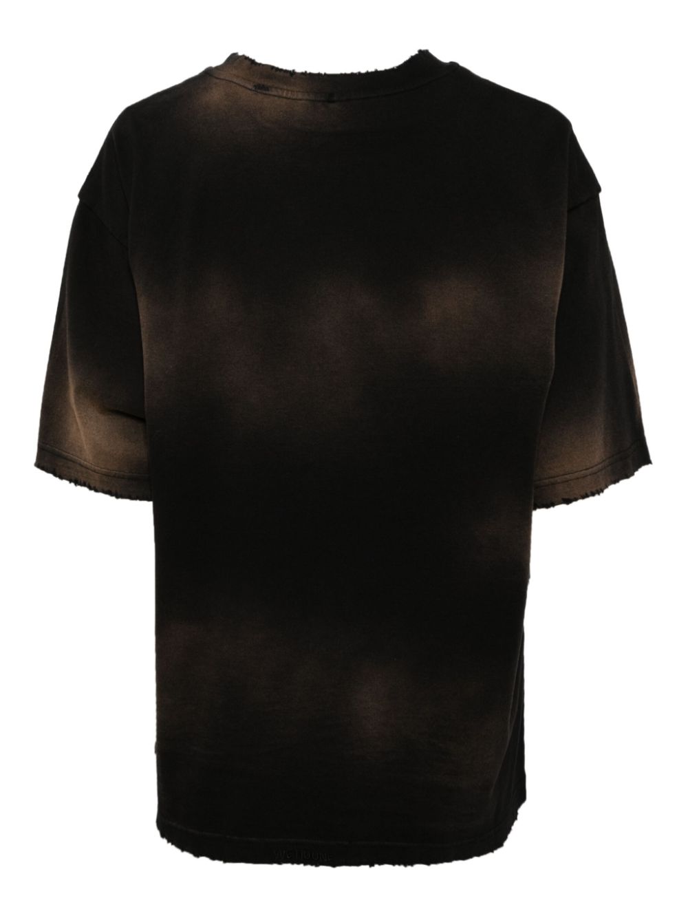 We11done Distressed T-shirt - Zwart