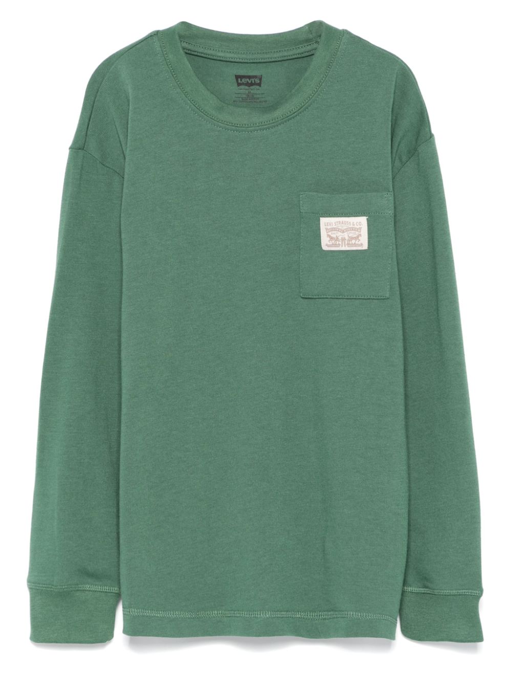 Levi's Kids T-shirt met borstzak Groen