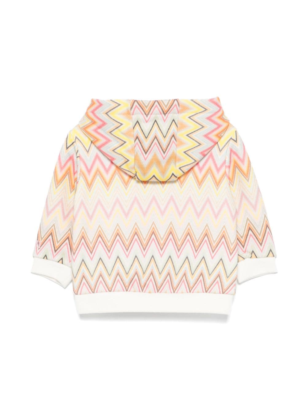 Shop Missoni Zigzag-pattern Hoodie In White