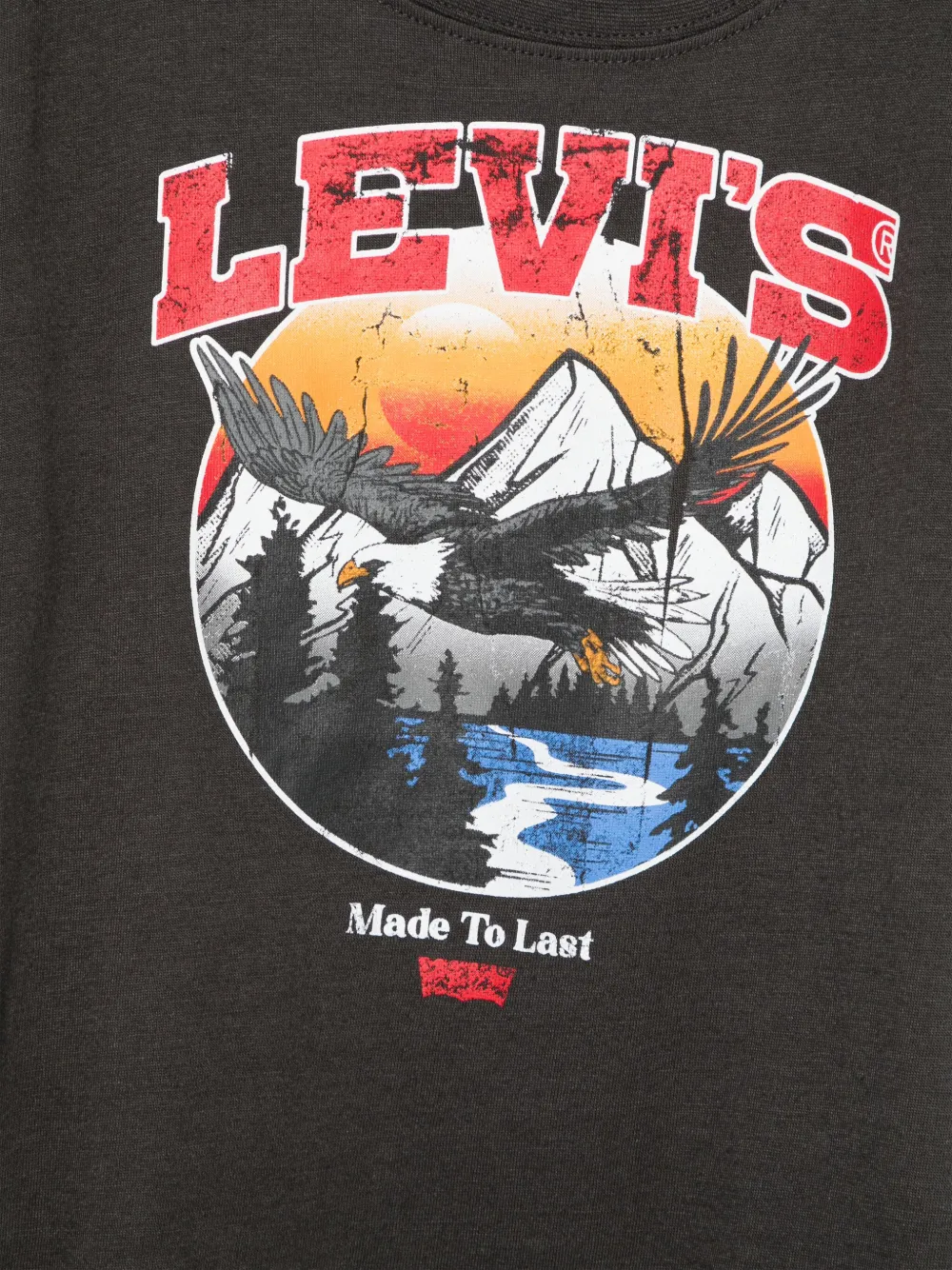 Levi's Kids T-shirt met print Zwart