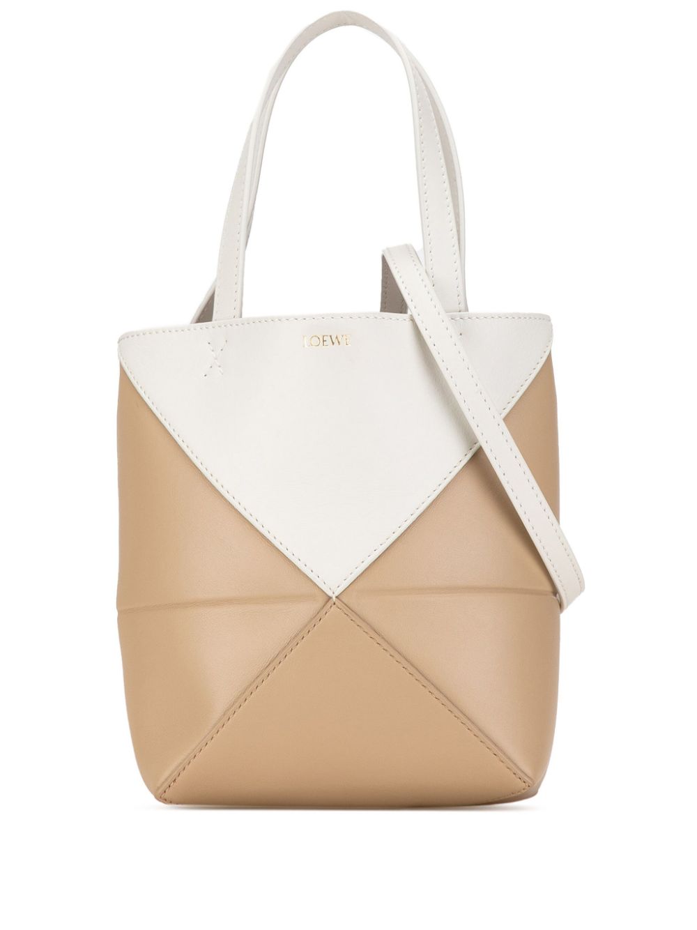 Affordable Loewe 2023 Mini Bicolor Puzzle Fold Tote satchel Women