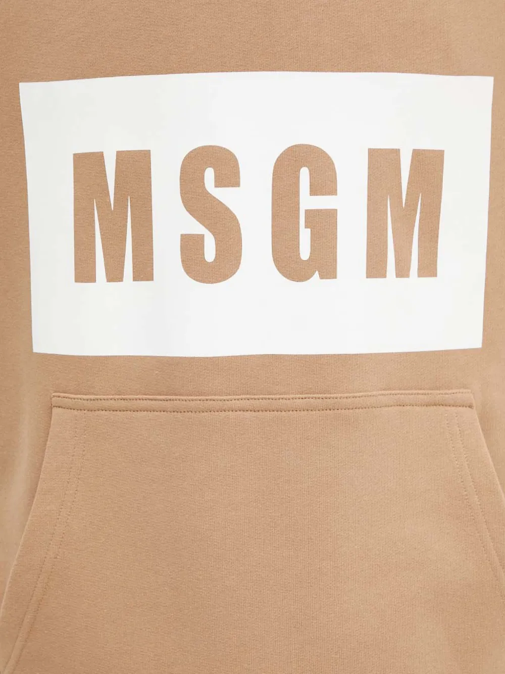 MSGM Hoodie met logoprint Bruin