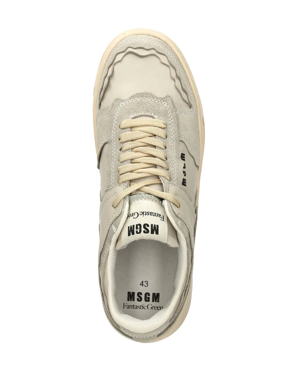 Msgm Fantastic Green Sneakers In Neutrals