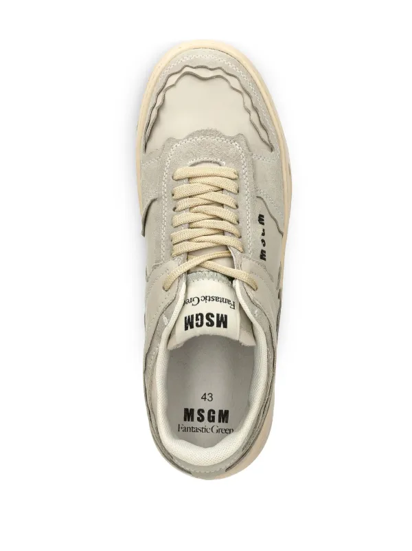 MSGM エムエスジーエム Fantastic Green ロゴ レザー スニーカー MSGM's first sustainable trainers