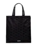 MSGM logo-jacquard tote bag - Black