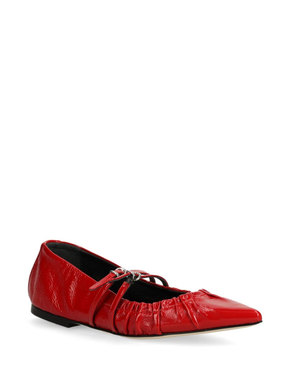 MSGM buckled ballerina shoes - Rood