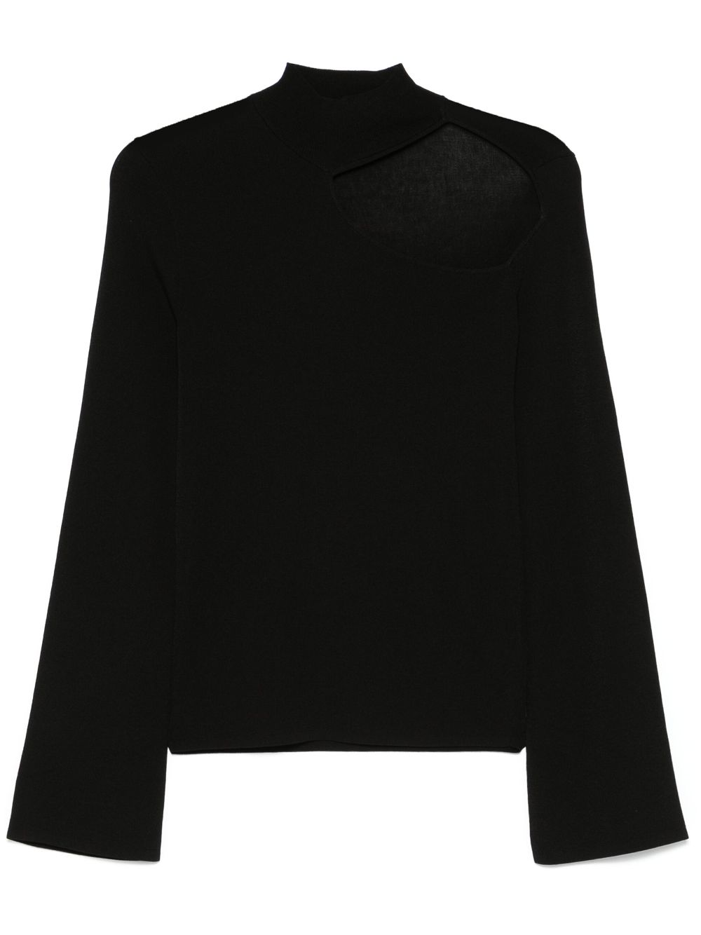 Patrizia Pepe cut-out knitted top - Black