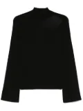Patrizia Pepe cut-out knitted top - Black