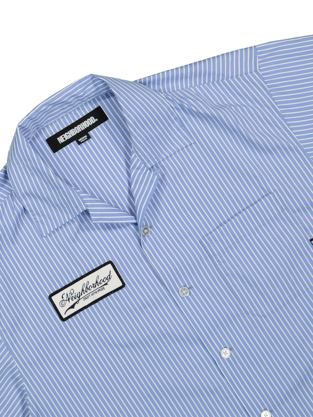 Neighborhood Striped Work Shirt | Blue | FARFETCH