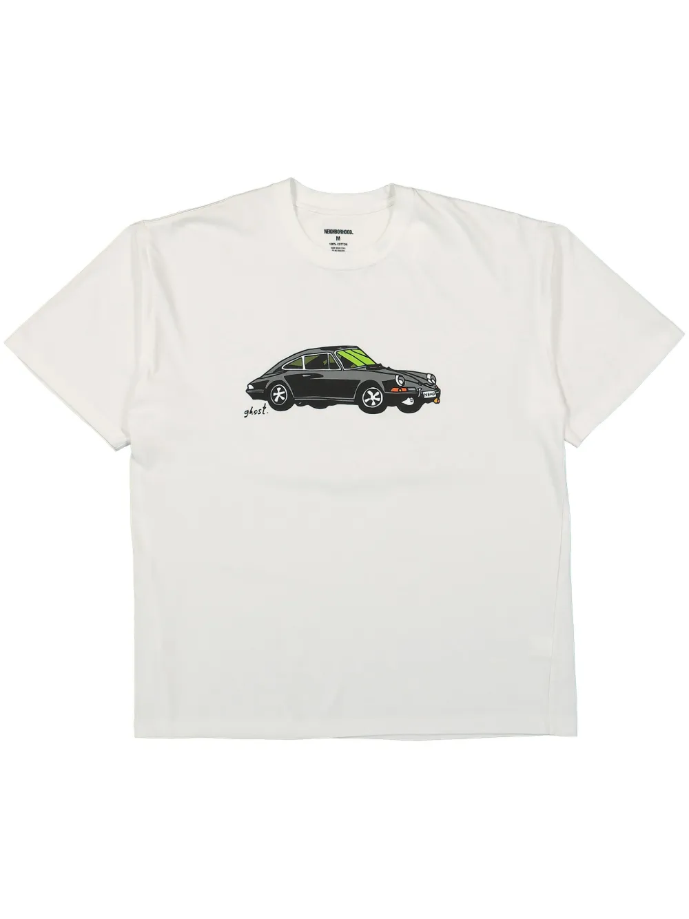Neighborhood T-shirt met Car-print Wit