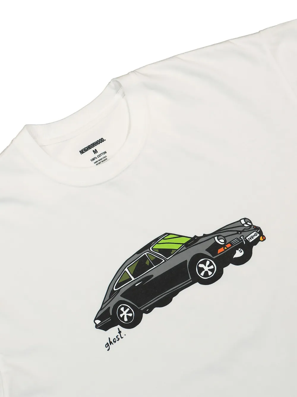 Neighborhood T-shirt met Car-print Wit