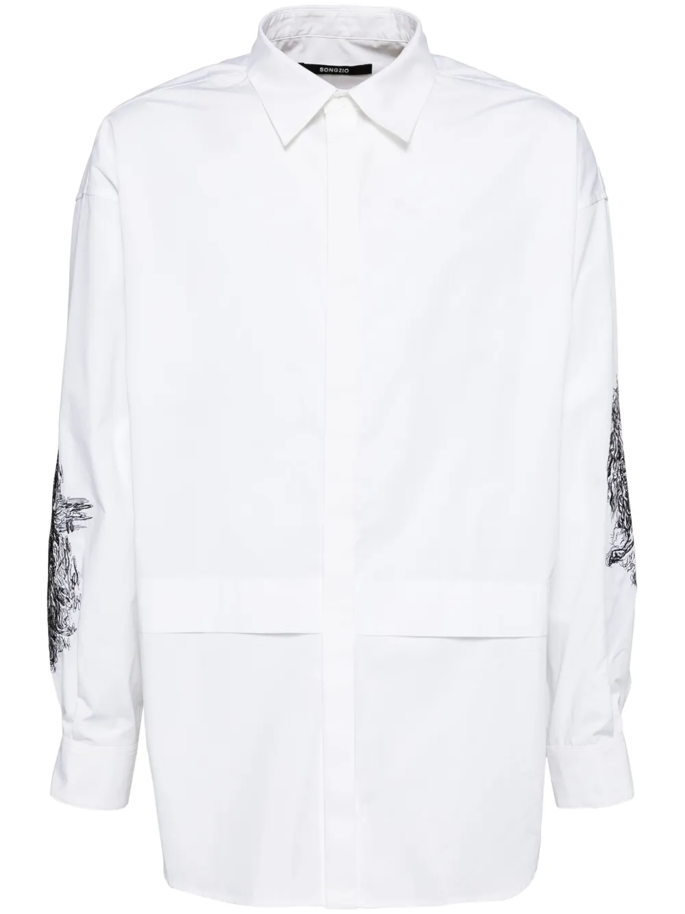 sleeve embroidered shirt