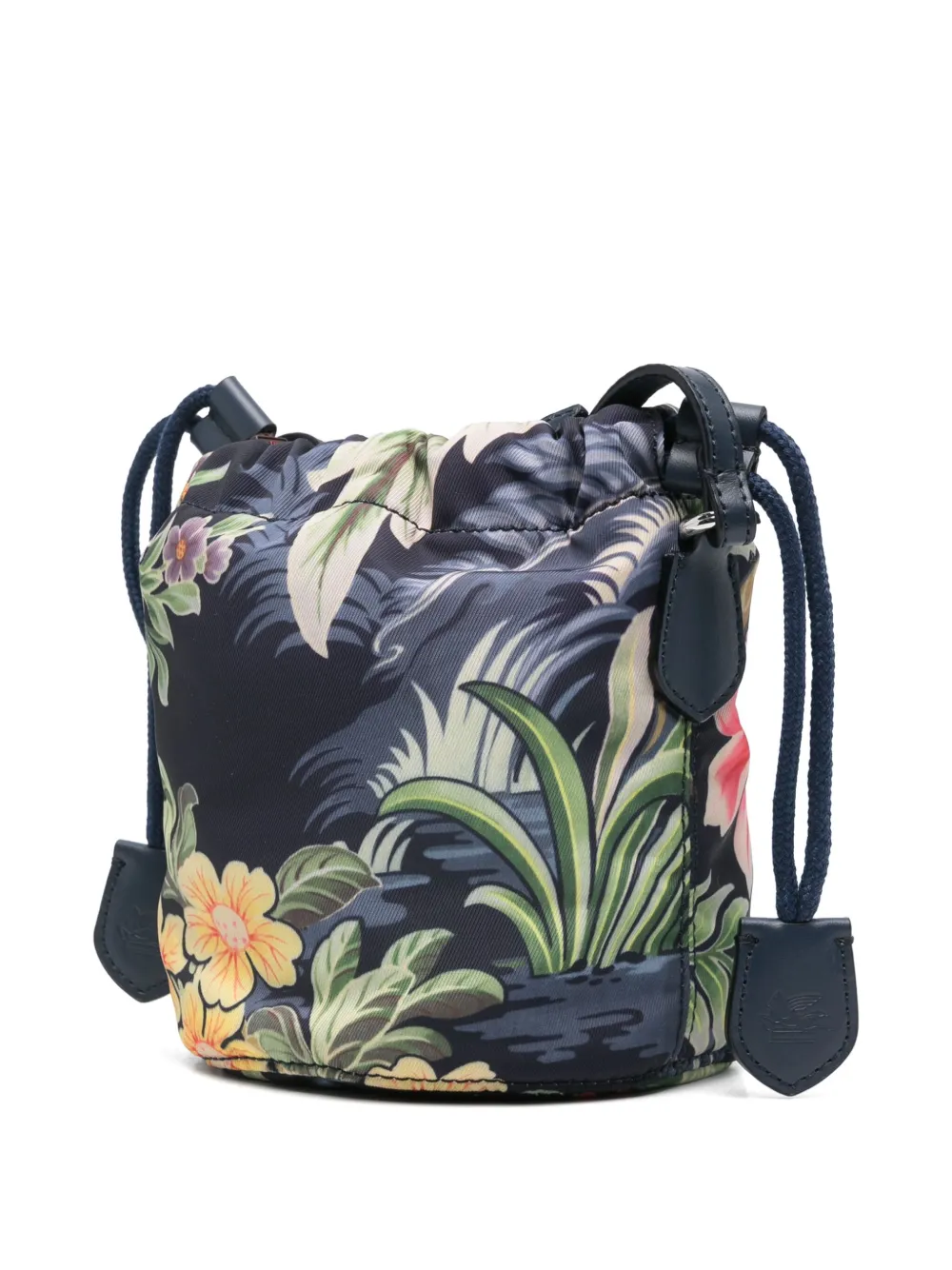 ETRO KIDS Bucket-tas met bloemenprint - Blauw