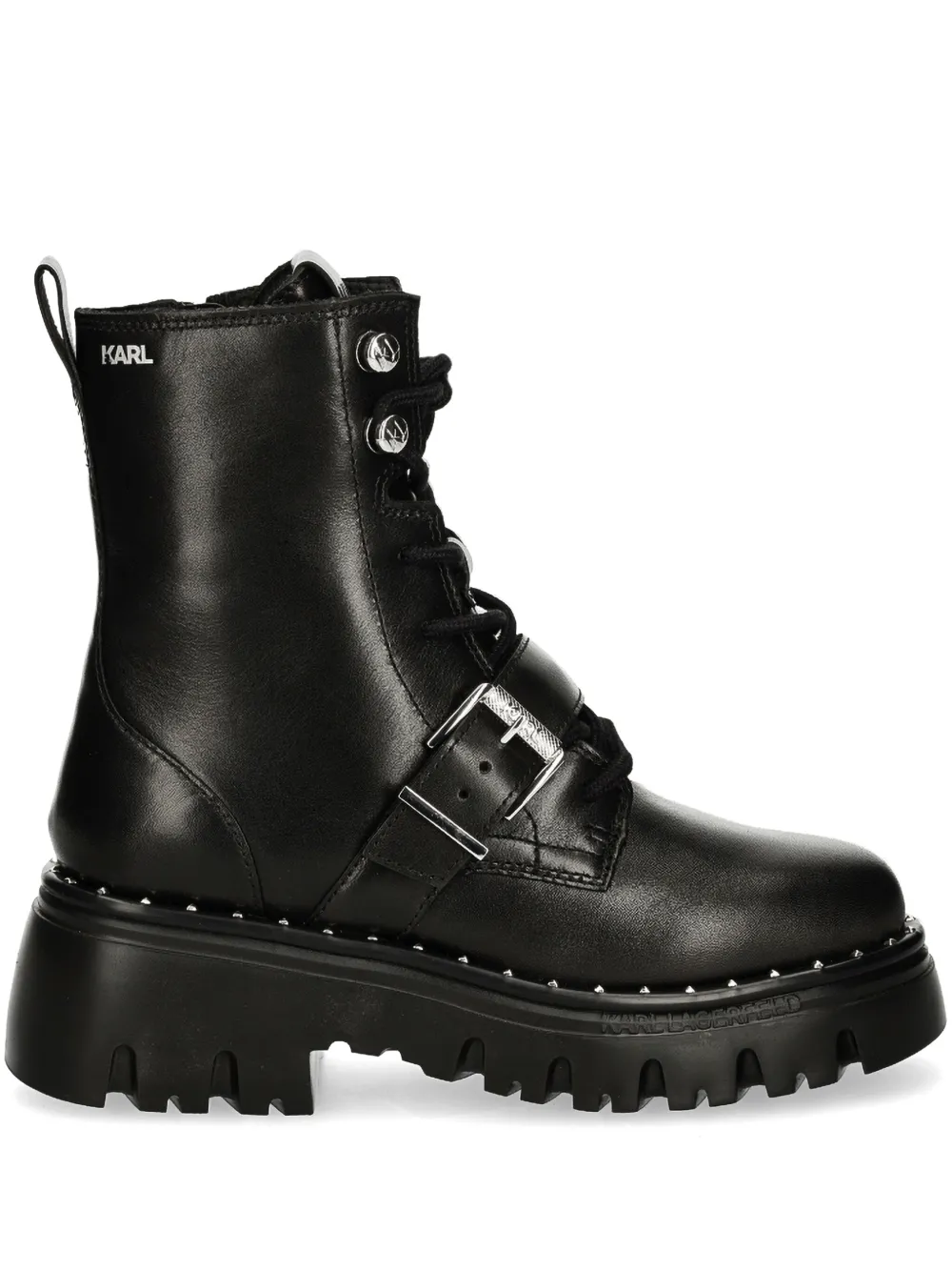 Karl Lagerfeld stud-embellished boots Black