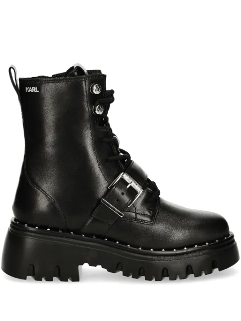 Karl Lagerfeld stud-embellished boots