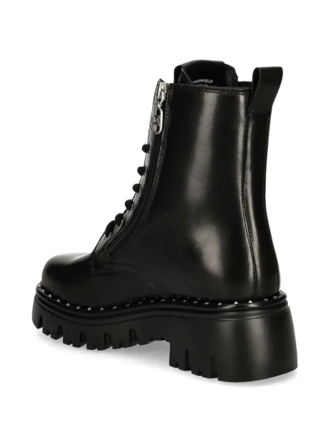 Karl Lagerfeld leather combat boots KL45364000 - 2