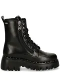 Karl Lagerfeld leather combat boots - Black