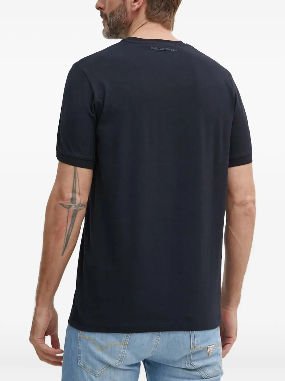 Karl Lagerfeld T-shirt met logo Blauw