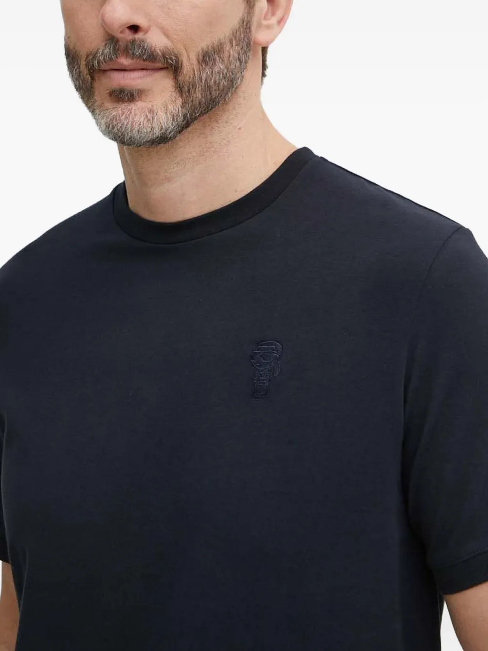 Karl Lagerfeld T-shirt met logo Blauw