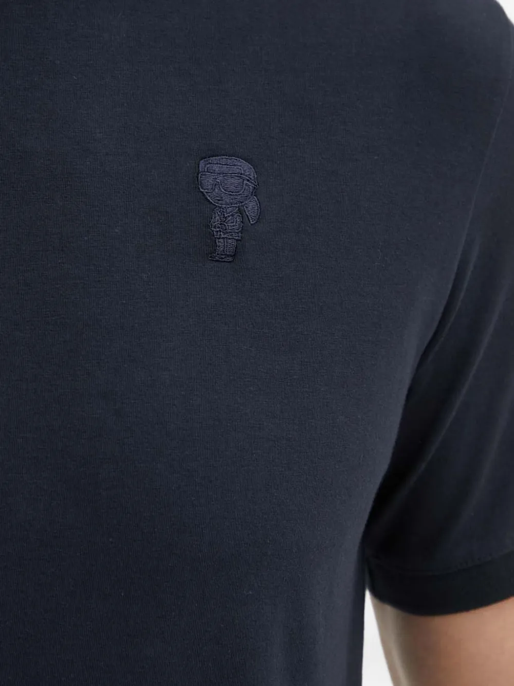 Karl Lagerfeld T-shirt met logo Blauw