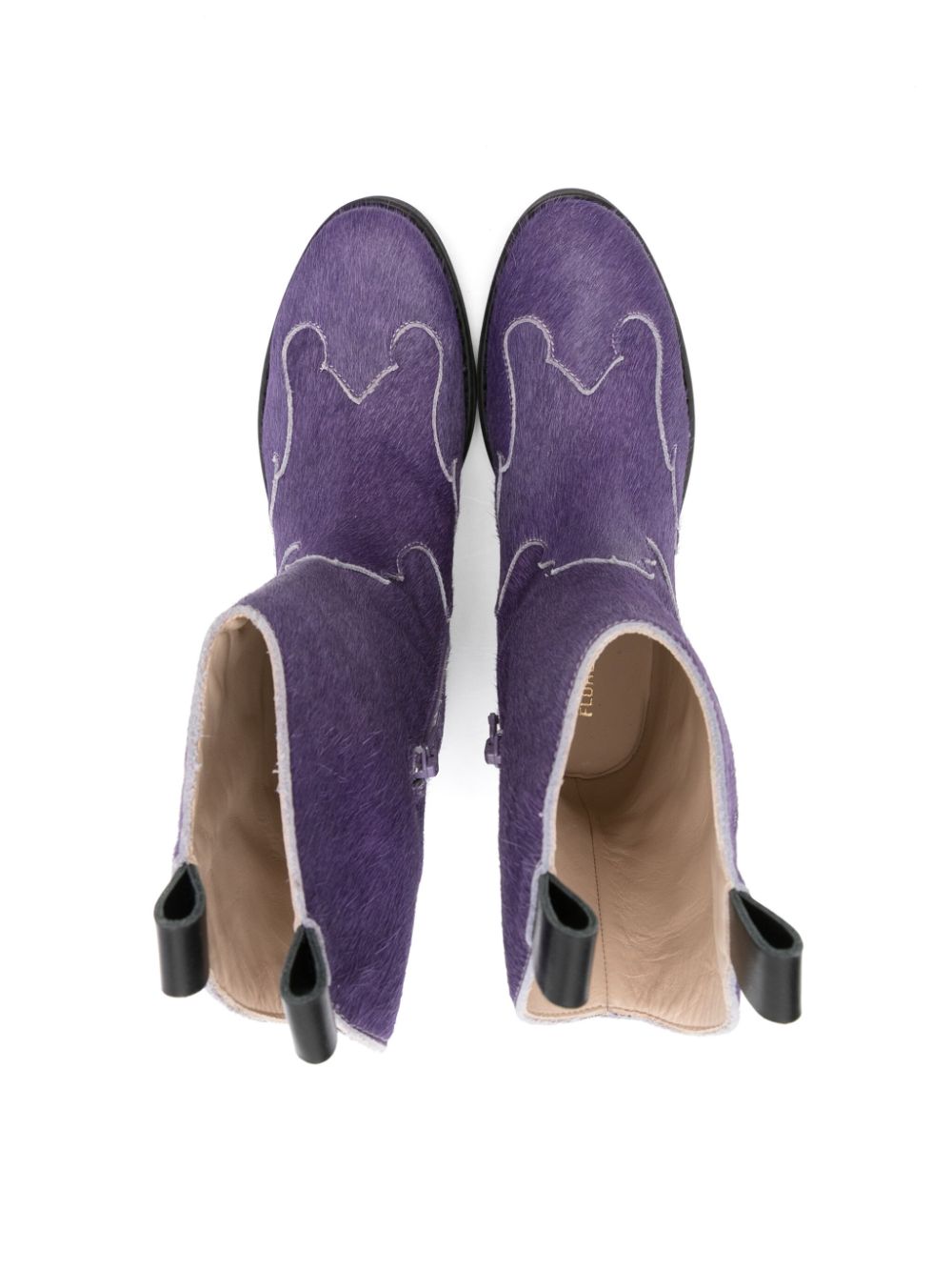 Florens fur cowboy boots Purple