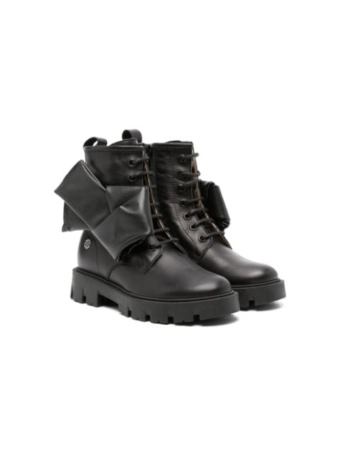 Florens leather combat boots