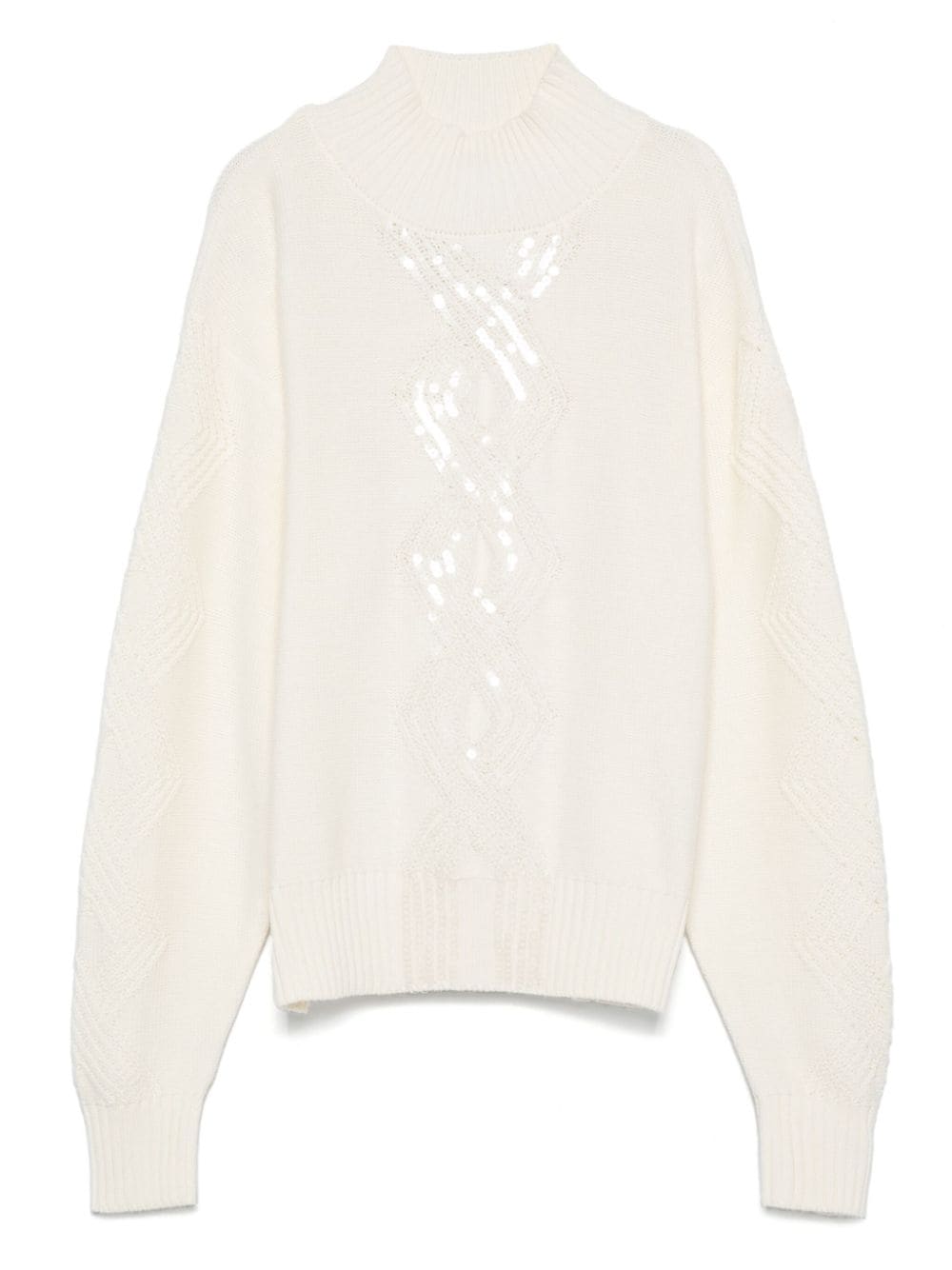 Ermanno Scervino Junior sequin embellished sweater - Bianco