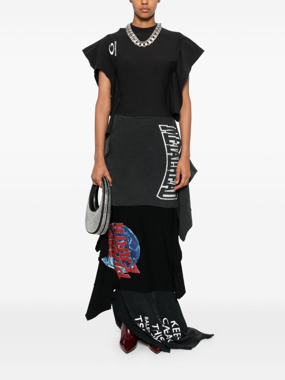 Balenciaga Gedraaide maxi-dress - Grijs