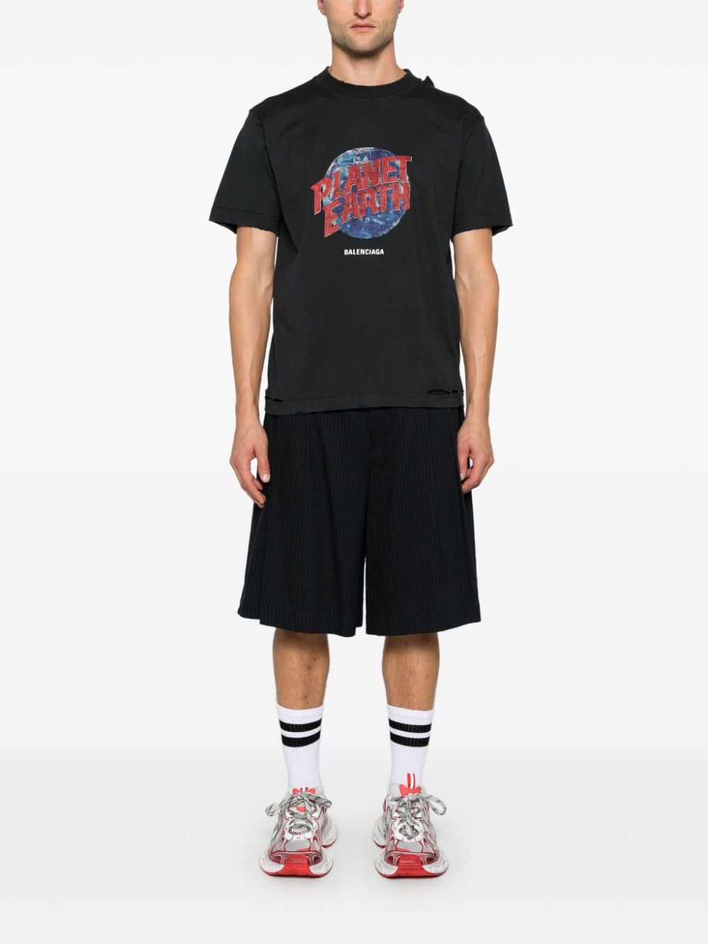 Balenciaga Planet Earth T-shirt | Black | FARFETCH