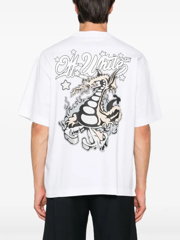 Off White Dragon Skate T shirt White FARFETCH UK