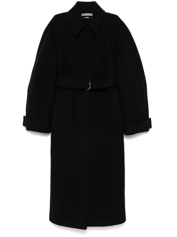 Jacquemus Le Manteau Bari Coat | Black | FARFETCH JO
