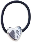 Readymade heart-shaped hair tie - Black