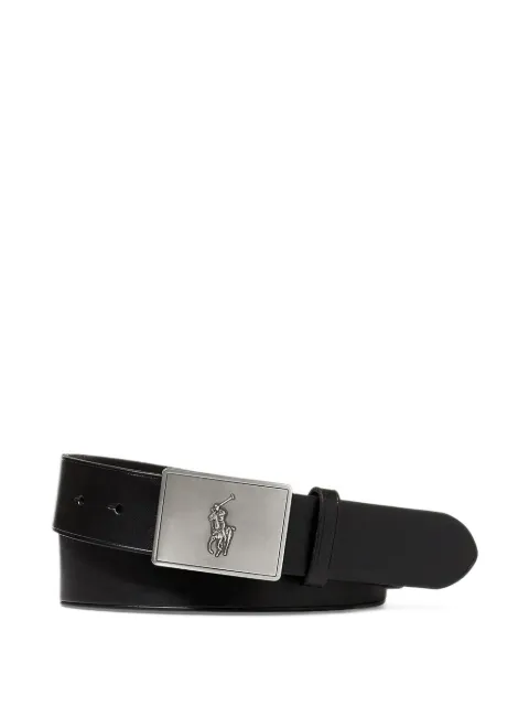 Polo Ralph Lauren Pony plaque leather belt