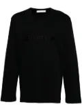 Helmut Lang logo-embroidered T-shirt - Black
