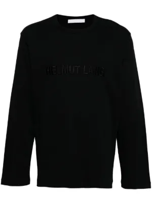 Helmut Lang logo-print long-sleeved T-shirt | Black | FARFETCH