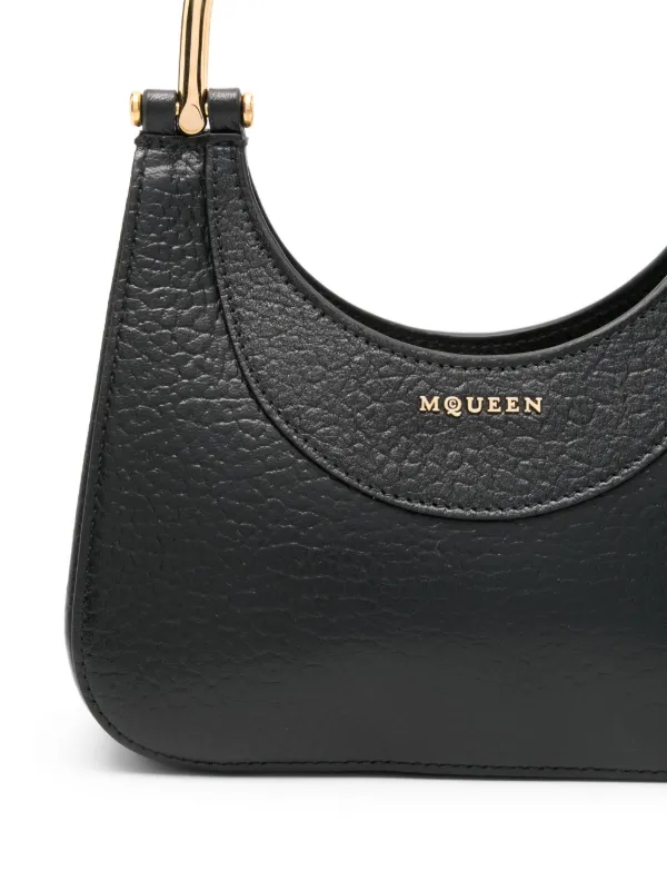 トートバッグ alexander mcqueen Black leather mini Cross-Bar handbag Alexander McQueen Black Leather Mini Cross-bar Handbag