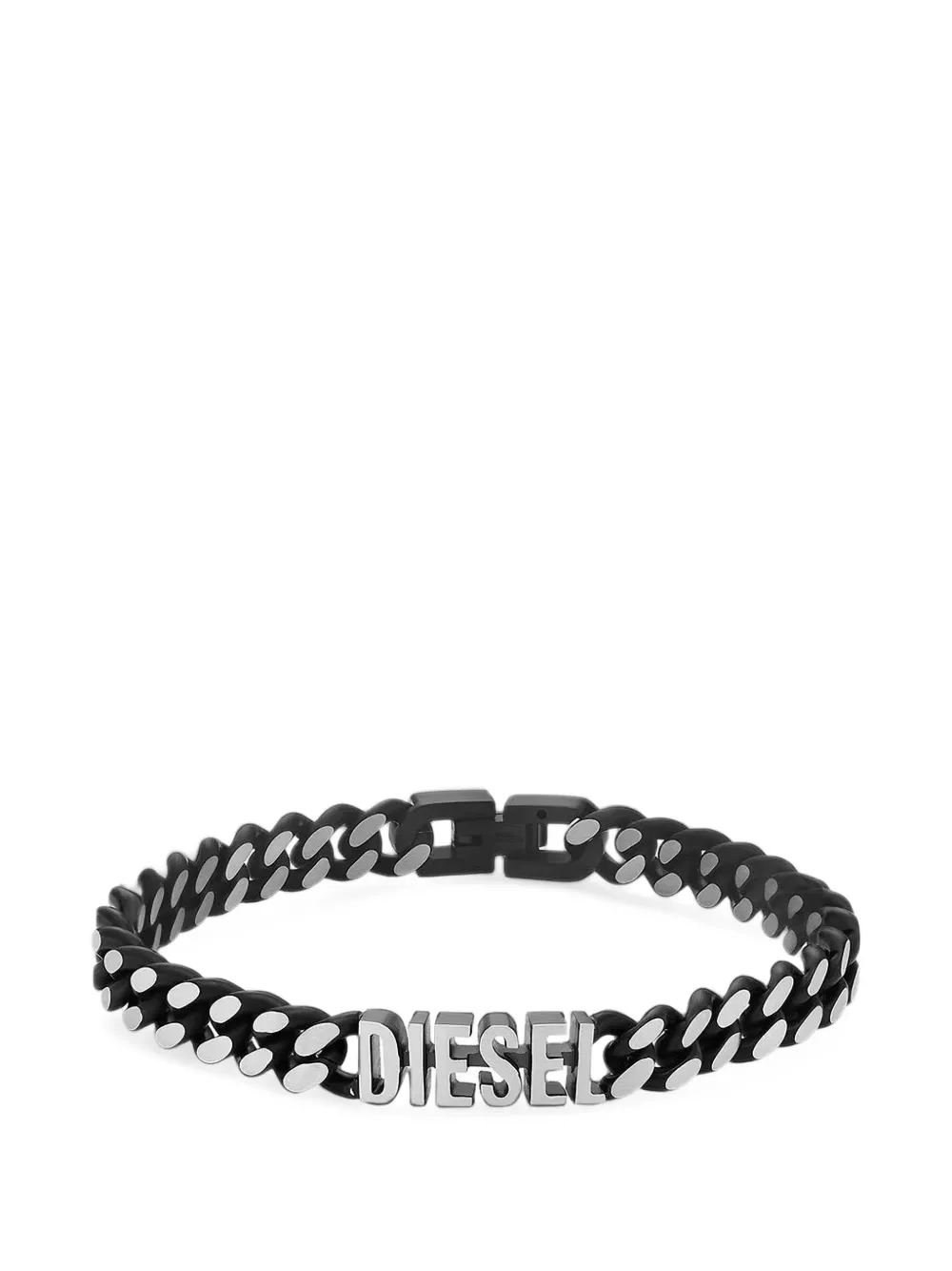 Diesel Bracciale a catena con logo 2005 - Argento