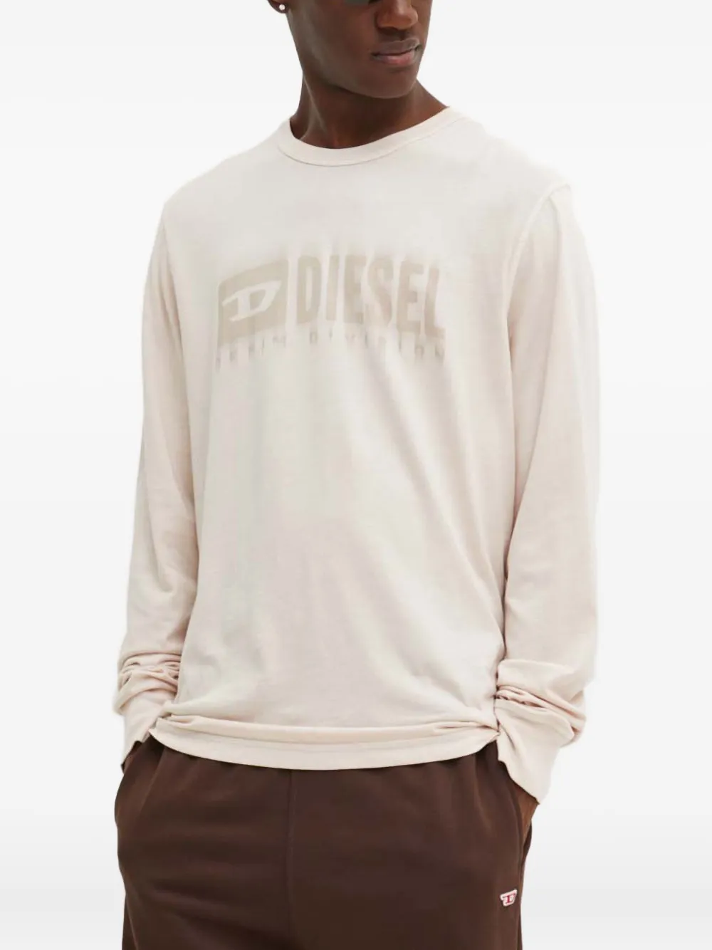 Diesel logo long-sleeve T-shirt | Neutrals | Image 1