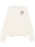 Lanvin clover-patch sweater - White