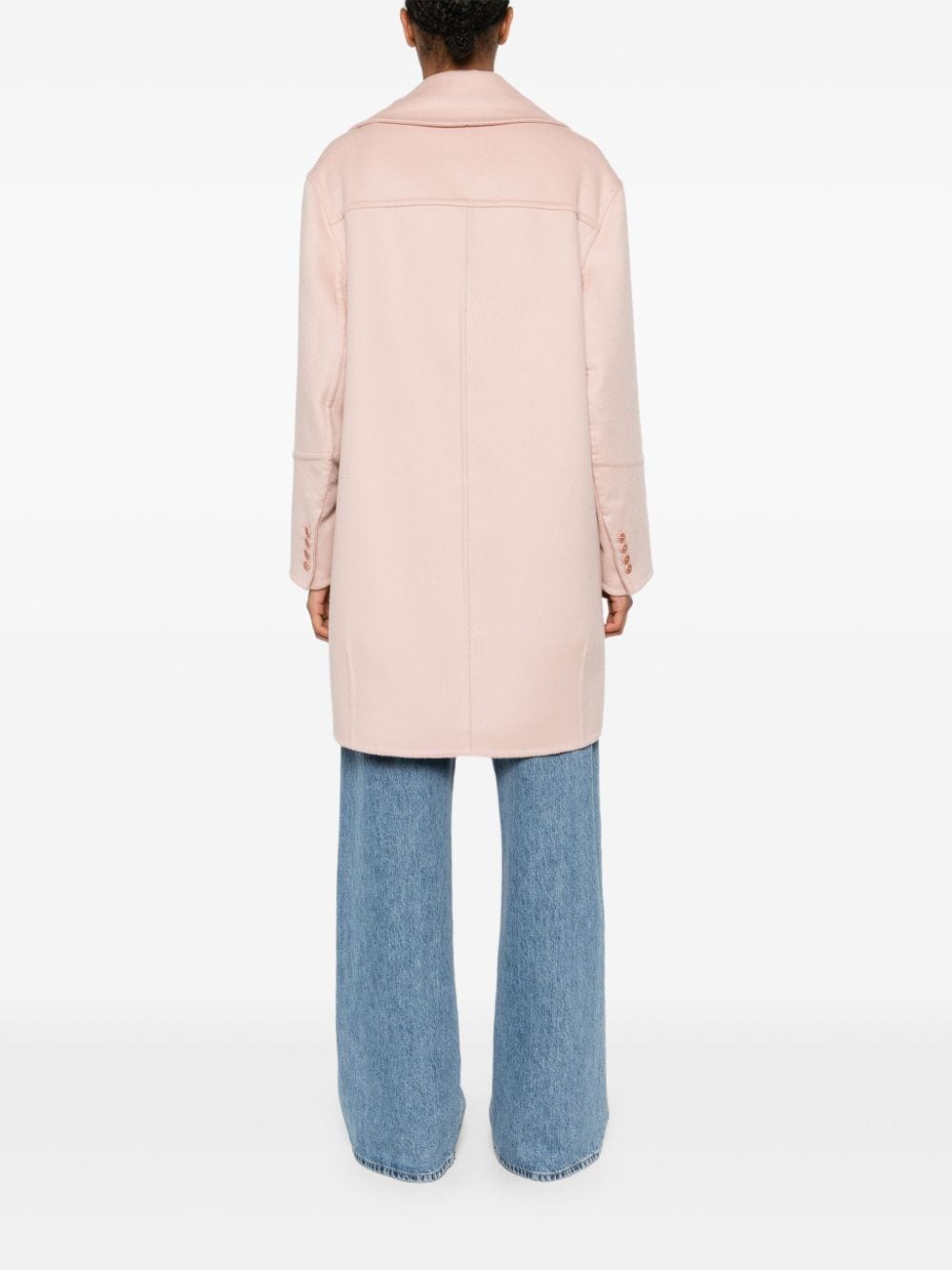 Shop Ermanno Scervino Wool Coat In Pink