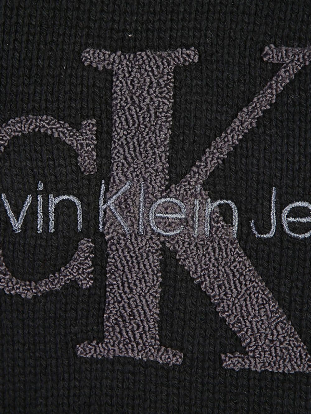 Shop Calvin Klein Logo-embroidered Sweater In Black