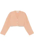 Marni logo-embroidered cardigan - Orange