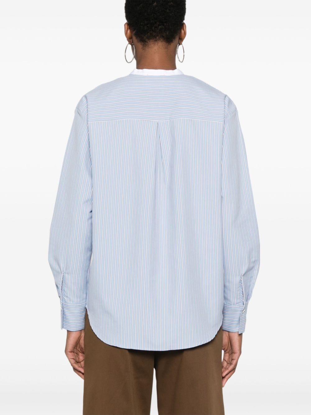 FORTE FORTE STRIPED OXFORD WEAVE SHIRT 