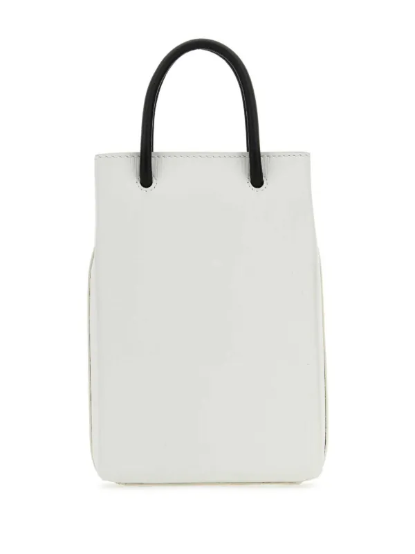 【送料&関税込】Balenciaga White Leather Phone Case Balenciaga Phone Case: Off-White Leather