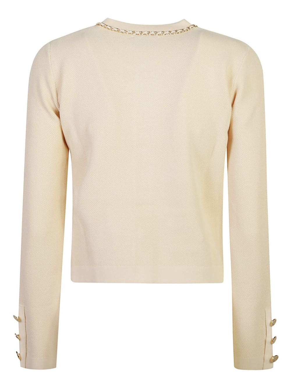 Elisabetta Franchi chain-detail cropped jacket - Beige