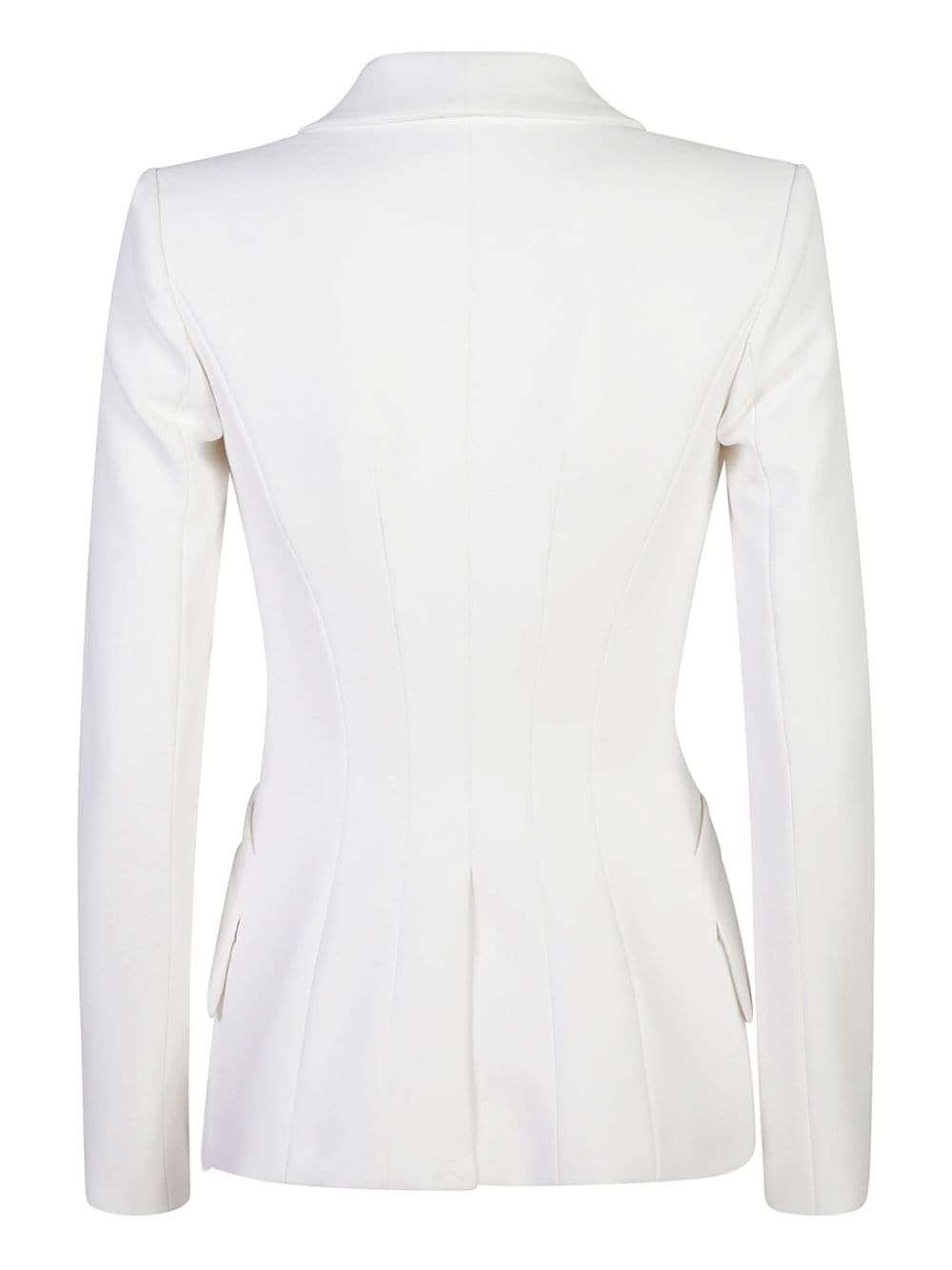 Elisabetta Franchi double-breasted crepe blazer - Wit