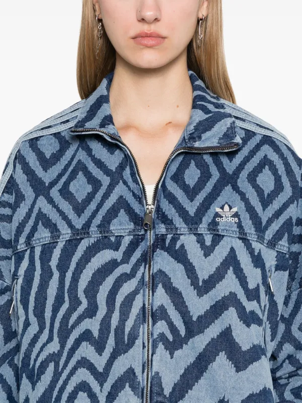 Adidas x FARM Rio Denim Jacket Blue FARFETCH TR