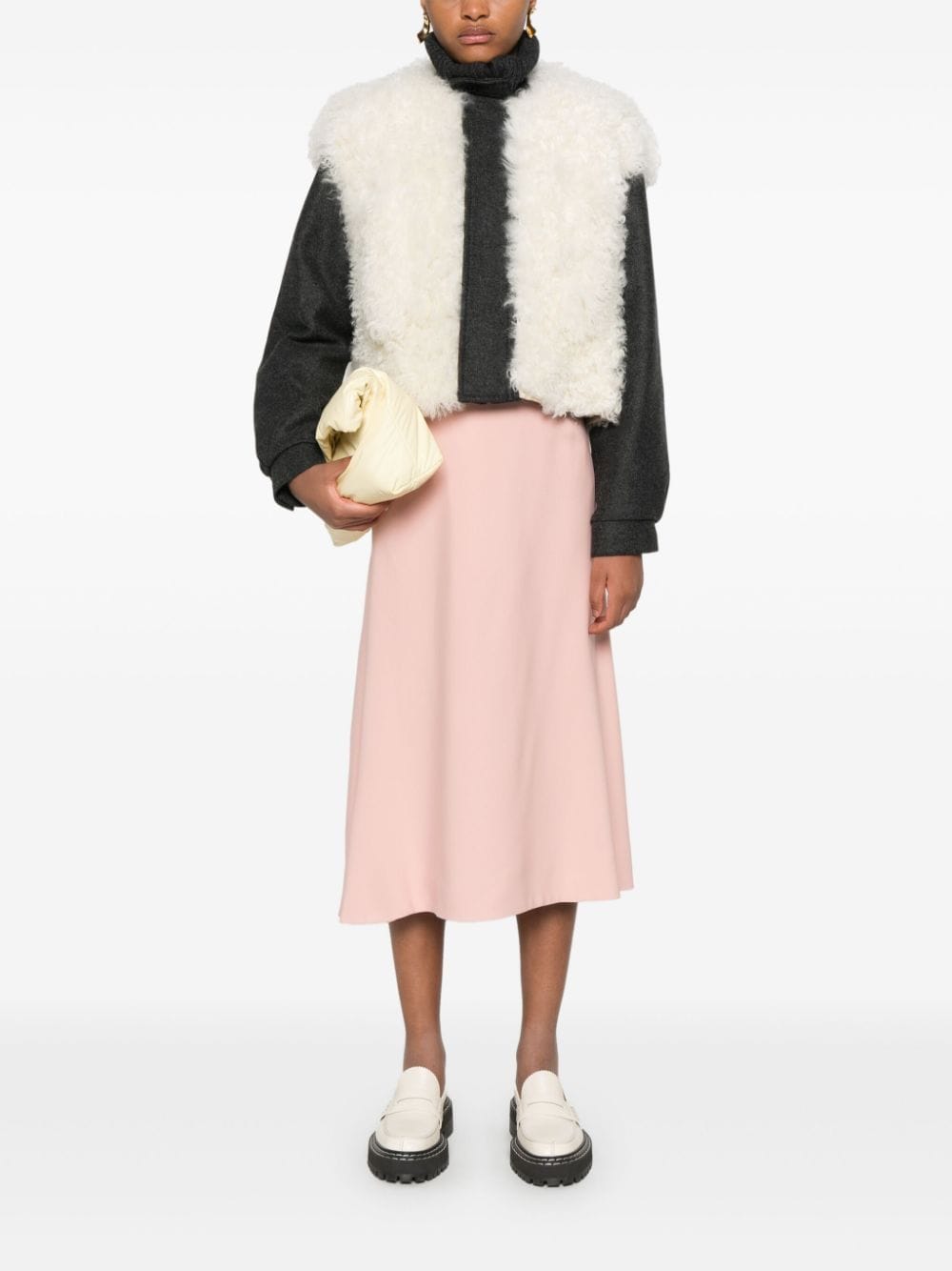 Shop Marni Cady Midi Skirt In Pink