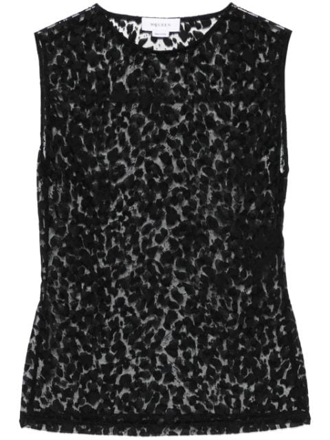 Alexander McQueen leopard-patterned top