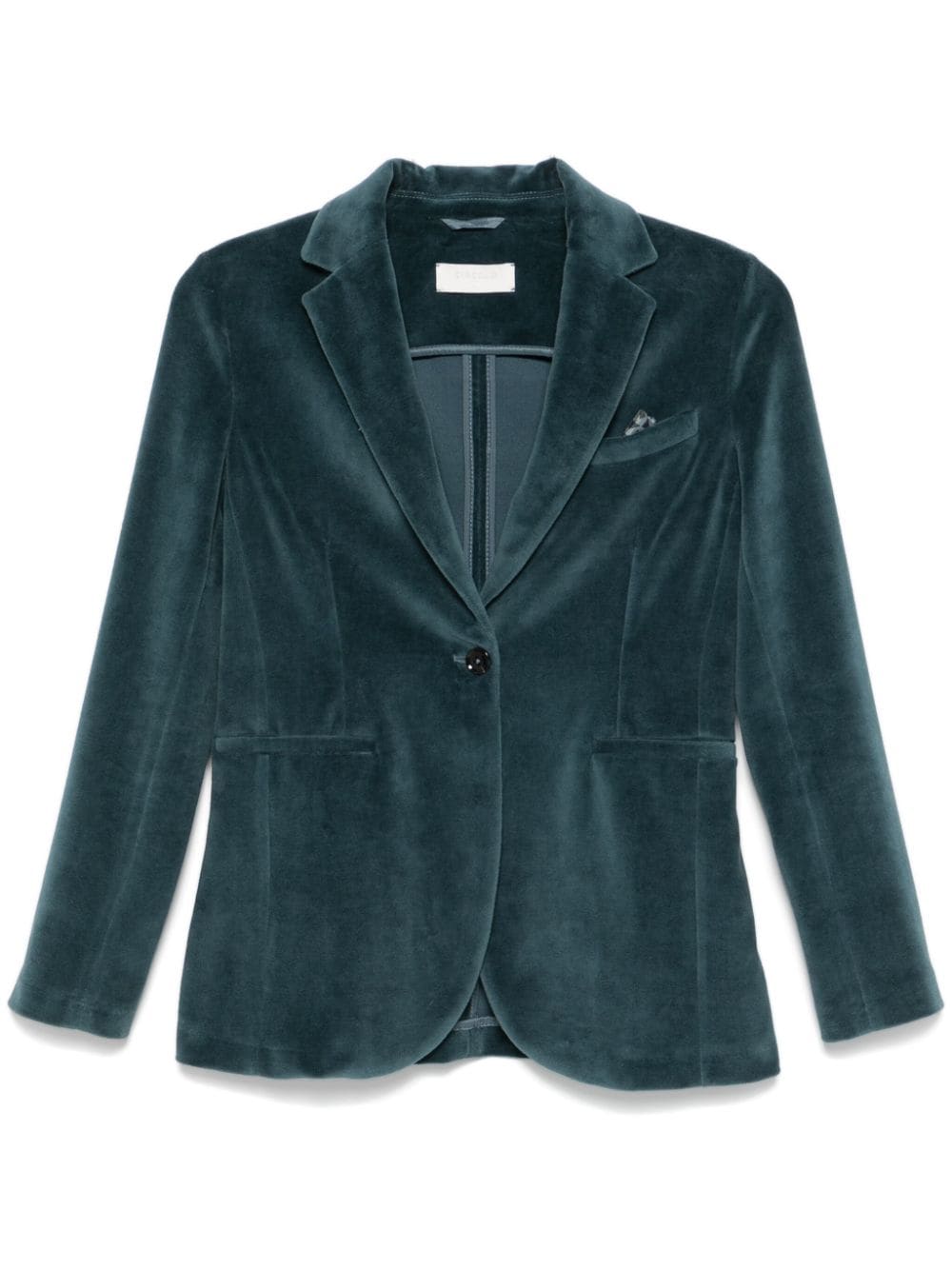 Circolo 1901 Velvet Blazer In Green